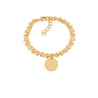 bransoletka z okrągłą blaszką (b22/wio/31au)