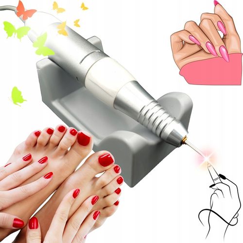 FREZARKA DO PAZNOKCI 65W Do Manicure i Pedicure PROFESJONALNA MOCNA + FREZY na Arena.pl