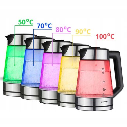 Czajnik elektryczny bezprzewodowy regulacja temperatury szklany MPM MCZ-116 na Arena.pl