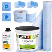 Zestaw do hydroizolacji Folia w płynie 7kg Taśma 5m Grunt 1L Mata 1m