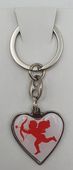 Brelok metalowy  serce  "Strzała Amora"