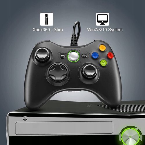Kontroler USB Gamepad do konsoli Xbox 360/PC Win7, joystick z kablem na Arena.pl