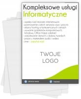 ulotki A6 reklamowe firmowe 5000 szt różne wzory USŁUGI INFORMATYCZNE
