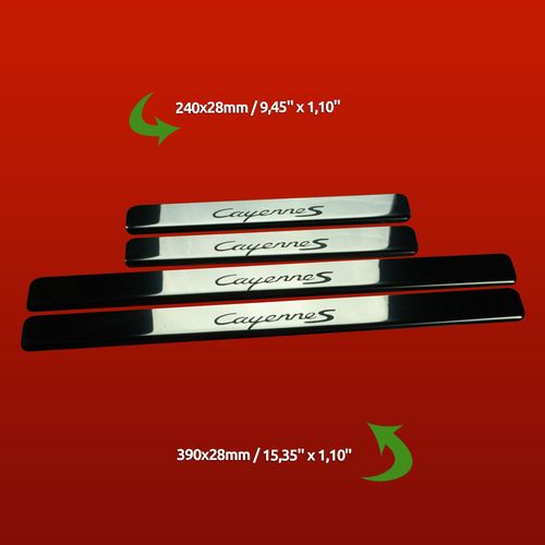 Listwa progowa PORSCHE CAYENNE 955 CAYENNE S Stal nierdzewna 304 połysk 4sz na Arena.pl