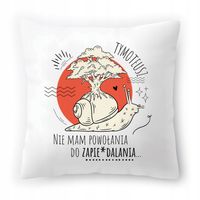 Poduszka Dla Tymoteusza Na Urodziny Ze Zdjęciem Na Prezent Biała 40X40 Cm