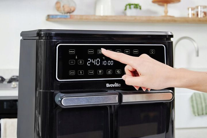 DUŻA Frytkownica Beztłuszczowa Air Fryer Frytownica Dwukomorowa zdjęcie 11
