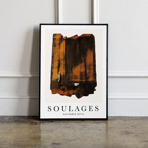 Plakat abstrakcja soulages rdza 70x100 cm na Arena.pl