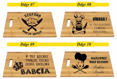 BAMBUSOWA DESKA grawer szef kuchni DZIADEK BABCIA na Arena.pl