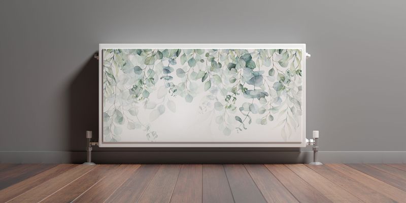 MASKOWNICA Magnetyczna Grzejnika Magnes Akwarelowe Listki 120cm x 60cm zdjęcie 3