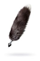silver anal plug with a fox tail