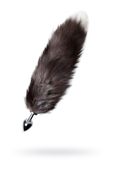 silver anal plug with a fox tail