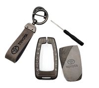 3w1 TOYOTA ETUI na kluczyk pilot + BRELOK skórzany COROLLA AVENSIS RAV4