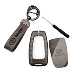 3w1 TOYOTA ETUI na kluczyk pilot + BRELOK skórzany COROLLA AVENSIS RAV4