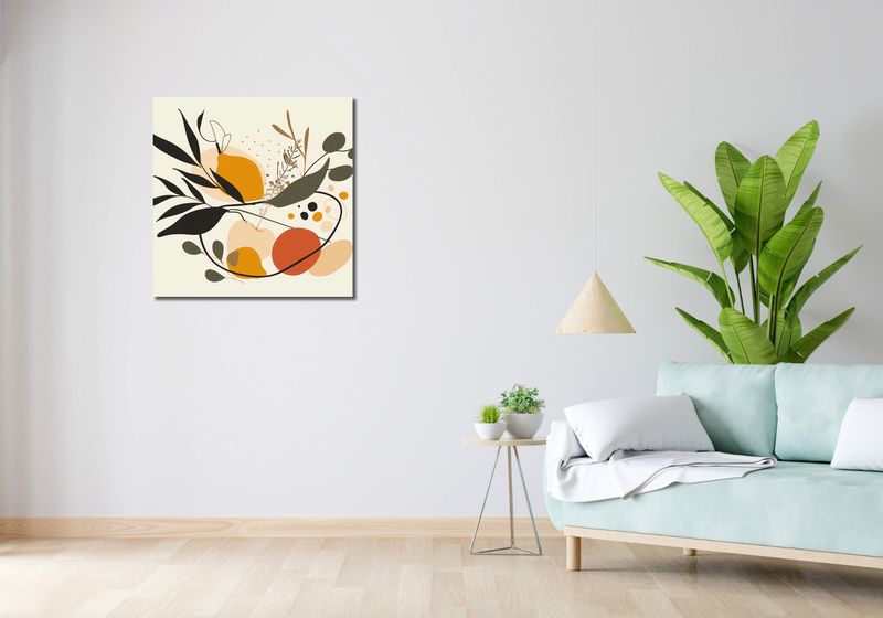 Obraz 70x70cm Botaniczny Wir zdjęcie 2