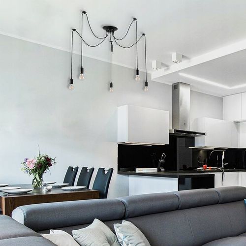 Lampa sufitowa wisząca żyrandol LED 5xE27 oprawa LOFT PAJĄK na Arena.pl