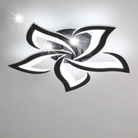 LAMPA SUFITOWA LED ŻYRANDOL CZARNA NOWOCZESNE 6000K 60W DO SALONU