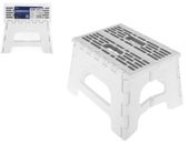 Taboret stołek podest krzesło 21 cm tworzywo składany antypoślizgowy biały