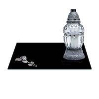 SZKLANA PODSTAWKA POD ZNICZE Z DEDYKACJĄ 30x20cm róża 567a