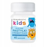 PASTYLKI MLECZNE Z PROBIOTYKAMI ŚMIETANKOWE DLA DZIECI PRIMABIOTIC 40 szt.