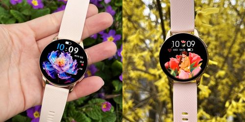 SMARTWATCH ZEGAREK DAMSKI ELEGANCKI ROZMOWY POWIADOMIENIA MENU PL AMOLED na Arena.pl