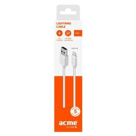 Acme Cable Cb1031W 1 M, White, Lightning, Usb A na Arena.pl