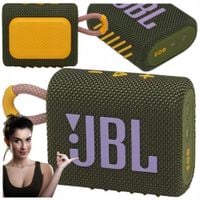 Oryginalny Głośnik przenośny JBL GO 3 ECO Zielono żółty 4,2 W Hit