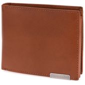 portfel męski ze skóry z rfid bellugio - koniakowy