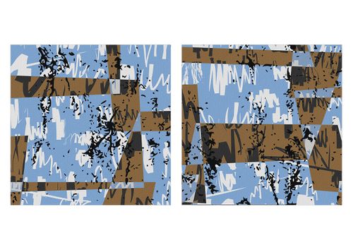 Obraz Na Płótnie - Kolor Błękit Brąz  - 95X80 Cm - Cb95X80-3729 na Arena.pl