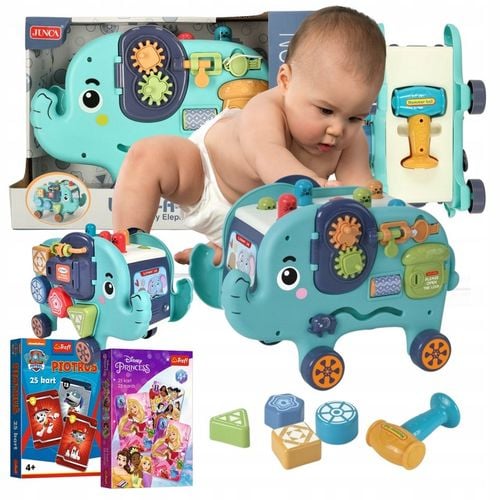 DUŻY SŁONIK UKŁADANKA EDUKACYJNA MONTESSORI WBIJAK ZABAWKA SENSORYCZNA SŁOŃ na Arena.pl