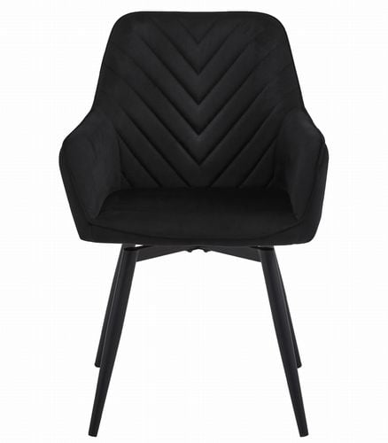 Krzesło NANA360 - czarny aksamit / nogi czarne x 1 na Arena.pl
