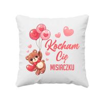 Kocham Cię misiaczku - poduszka na prezent MIŁOŚĆ MĄŻ ŻONA