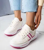 Kremowe sneakersy z różowymi wstawkami Olympia 37