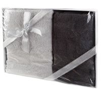 Ręczniki kąpielowe Glow srebrny zestaw 70X140 50X90 cm bawełna