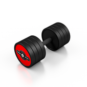 Hantla stała gumowana czarna 32,5 kg Marbo