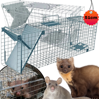 ŻYWOŁAPKA NA KUNY SZCZURY HUMANITARNA PUŁAPKA NA GRYZONIE KLATKA 51X21X20CM