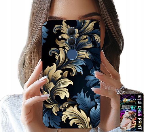 ETUI DO HUAWEI MATE 20 LITE - ELEGANCKIE ZŁOTE MODNE WZORY FUTERAŁ na Arena.pl