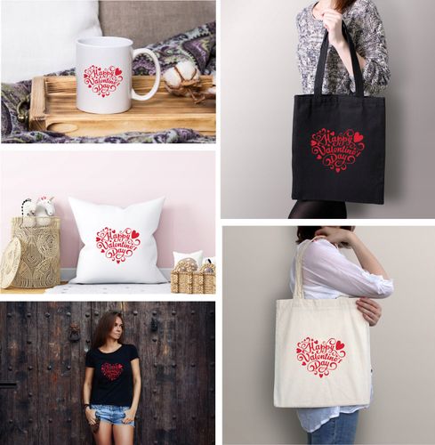 Poduszka z nadrukiem PREZENT HAPPY VALENTINE'S DAY na Arena.pl