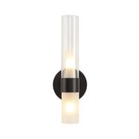 Lampa ścienna CANDELA  czarna szklana tuba
