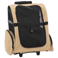 Wózek dla zwierząt 3 w 1 Design Sand 48x32x(57-106) cm Tkanina Oxford