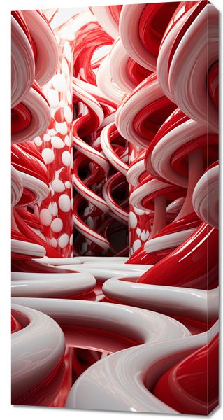 Obraz 50x100cm Czerwone Wiry zdjęcie 1