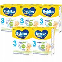 Bebiko Junior Nutriflor Expert 3 Mleko Powyżej 1 Roku 600g x 5 Kartonów