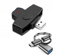 Czytnik Kart Kierowców | USB-A | Adapter | Kabel 2 w 1 | USB-C | Micro-USB