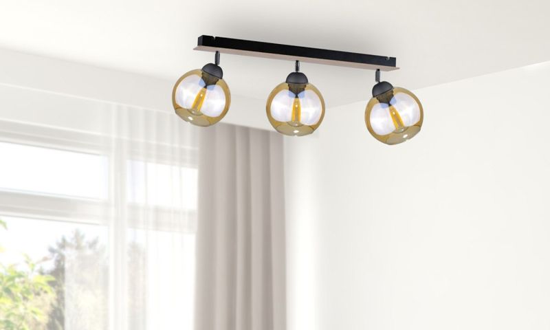 Spot 3xE27 THEA WOOD zdjęcie 2