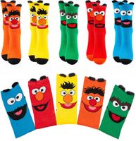 Skarpetki Bajkowe Kolorowe z Uszami Śmieszne Minki Bawełniane 36-38 5-PAR