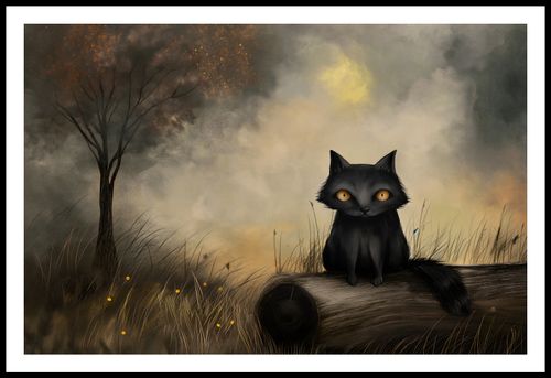 Plakat 86,4x56,8cm Czarny Kot na Arena.pl