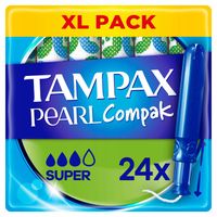 TAMPAX PEARL COMPAK tampony super 24 szt z aplikatorem