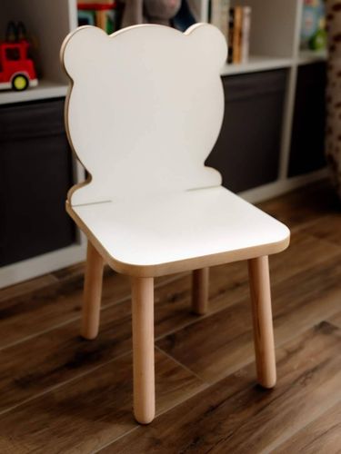 Krzesełko dla dzieci Miś białe na Arena.pl