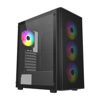 Obudowa FSP M220-BA Mid Tower Czarna bez zasilacza ATX i Micro ATX, z 7 gniazdami rozszerzeń i przestrzeniami na 1+1 x 3.5", 2 x 2.5"