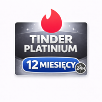 Tinder Platinum 12 miesięcy / 1 rok / karta podarunkowa / klucz VPN