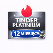 Tinder Platinum 12 miesięcy / 1 rok / karta podarunkowa / klucz VPN
